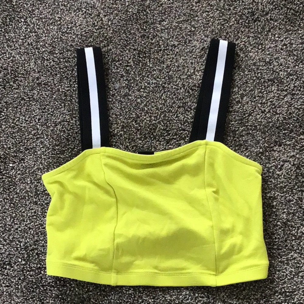 Wild fable neon green crop top